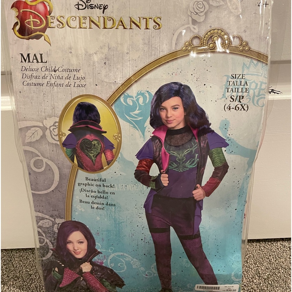 Disney Descendants Mal costume size 4-6x